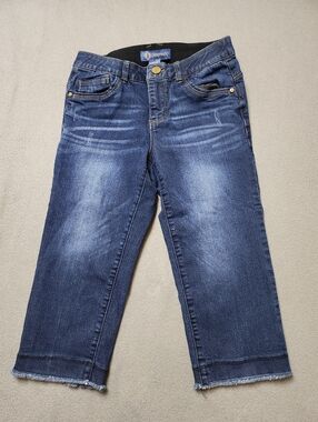 DEMOCRACY Crop Blues Jeans Ab-solution Stretch Capri Sz 0